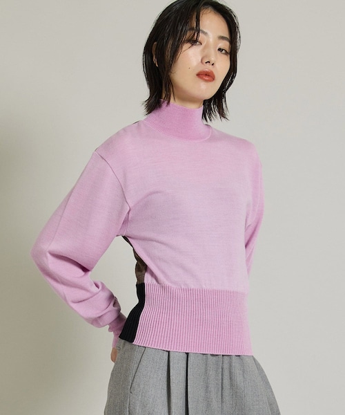 アキラナカ AKIRA NAKA フリンジ ニット セーター 長袖 36 ピンク AKIRANAKA（アキラナカ）の「＜AKIRA NAKA（アキラ ナカ