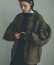 CLANE（クラネ）の「カラーモヘアシャギーカーディガン 11106-1092