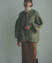 CLANE（クラネ）の「カラーモヘアシャギーカーディガン 11106-1092
