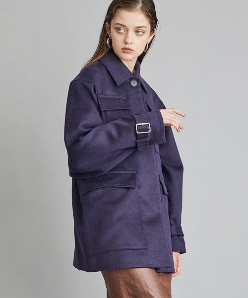 CINOH（チノ）の「【20%OFF】ビッグポケットジャケットコート 21WCO008