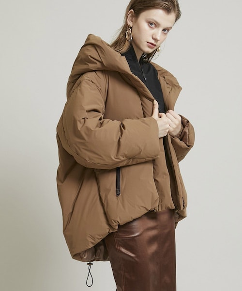 RITO(リト)の「ストレッチナイロンフーデッドダウンジャケット 0771RTW012C(その他アウター・レディース・BLK/BRN・36/38)」の2枚目の写真