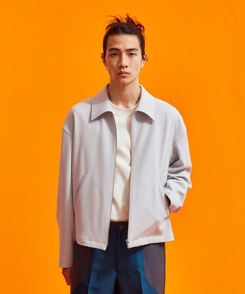 ダブルクロスジップアップブルゾン