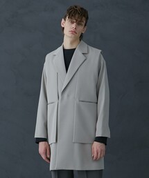 含浸 PUBLIC TOKYO ノースリーブジャケット ベスト ブラック 美品 含浸 PUBLIC TOKYO ノースリーブジャケット ベスト ブラック 美
