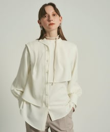 PUBLIC TOKYO | ハイネックアシメオーバーヨークブラウス(シャツ/ブラウス)