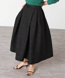 ヴェルメイユパーイエナ×大草直子 コラボ フラワージャガードタックスカート ヴェルメイユパーイエナ×大草直子 コラボ フラワージャガードタックス