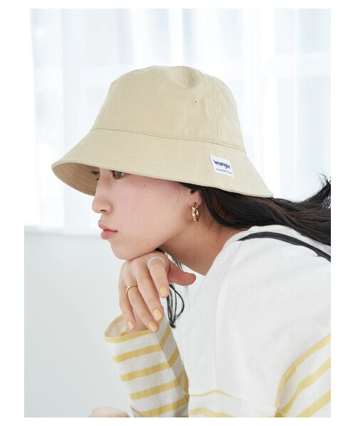 earth music&ecology(アースミュージックアンドエコロジー)の「【予約】Wrangler バケットハット(帽子・ブラック/ベージュ/グリーン・F)」の13枚目の写真