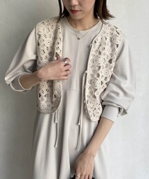 CAPRICIEUX LE'MAGE | クロシェ風ミニベスト(ベスト)
