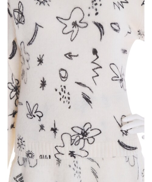 merry jenny（メリージェニー）の「【girly】SketchタートルニットTOPS（トップス・レディース・オフホワイト/グレー・F）」の7枚目の写真