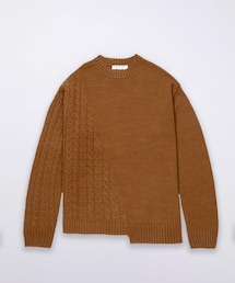 MR.GENTLEMAN（ミスタージェントルマン）の「HALF CABLE KNIT（ニット 
