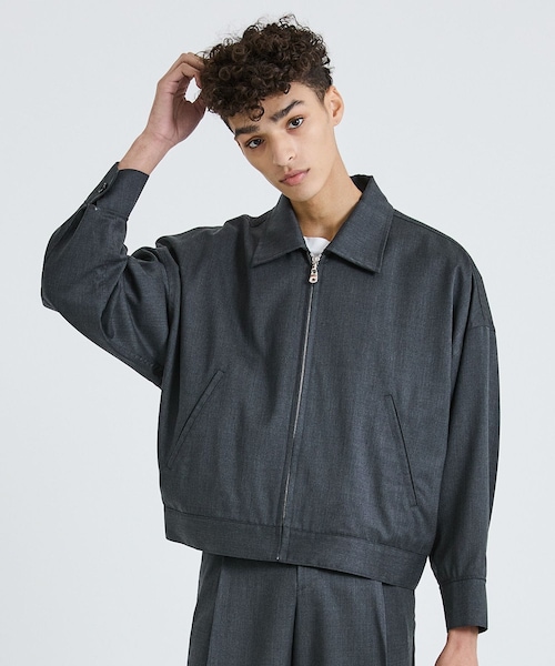 NEONSIGN(ネオンサイン)の「STUDIOUS別注 WORSTED BADBOY JACKET(その他アウター・メンズ・GRY/BLK・44/46)」の2枚目の写真