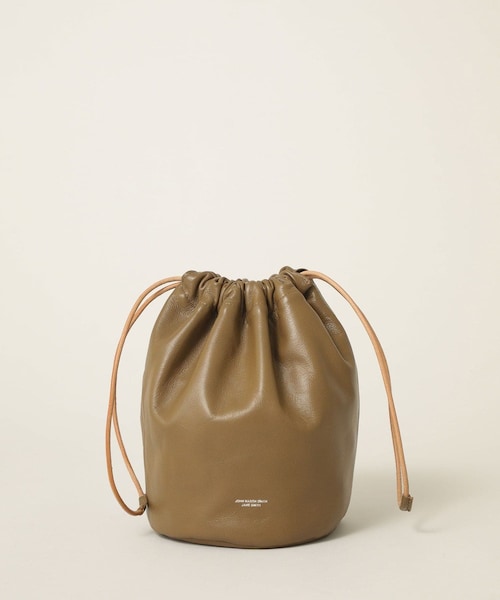 JANESMITH（ジェーンスミス）の「レザードローストリングバッグ 21WBG-#944S（ハンドバッグ・レディース・BLK/CML・0）」の2枚目の写真