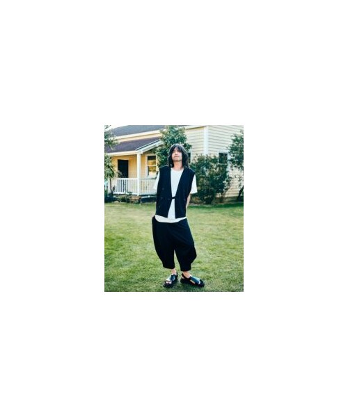 GB0222/P10 : Easy cropped hem tack pants / イージークロップドヘム