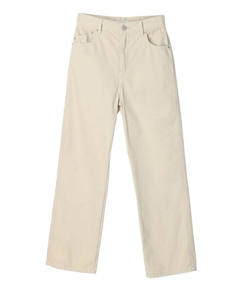 earth music&ecology（アースミュージックアンドエコロジー）の「【予約】ストレートデニム（パンツ・アイボリー/グレーベージュ/インディゴ・S/M/L）」の17枚目の写真