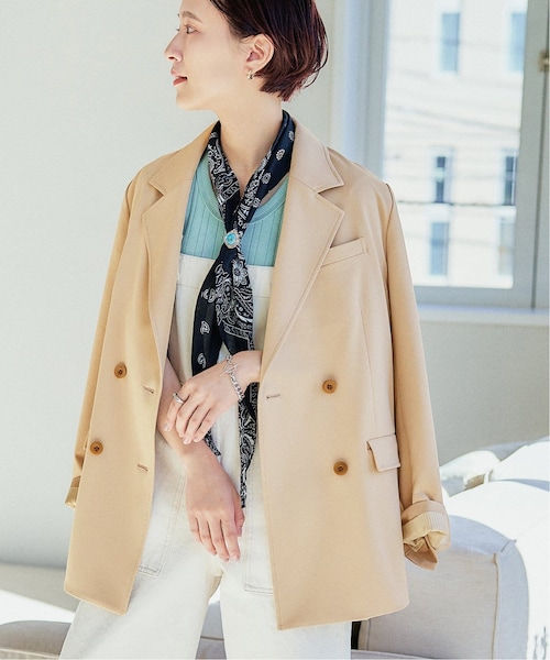 美品⭐︎Spick & Span ドライツイルダブルブレストジャケット 38