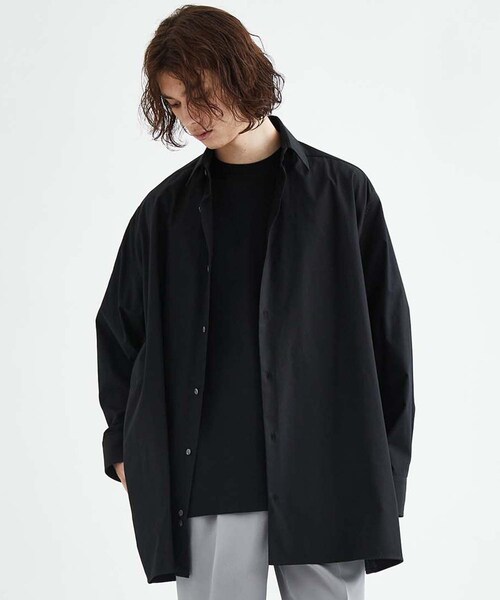 th（ティー エイチ）の「Oversized Shirt（シャツ/ブラウス・メンズ・WHT/BLK・1/2）」の2枚目の写真