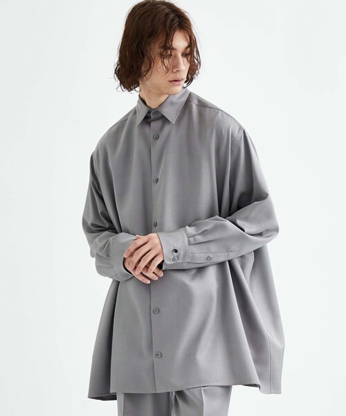 th(ティー エイチ)の「Oversized Shirt(シャツ/ブラウス・メンズ・GRY/BLK・1/2)」の2枚目の写真