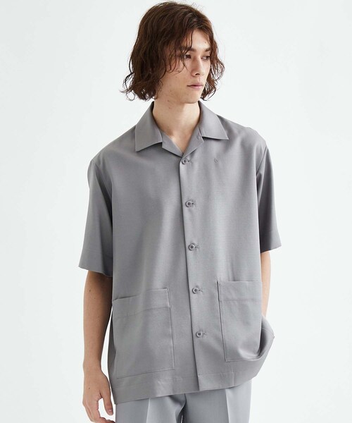 th(ティー エイチ)の「Open collar Shirt(シャツ/ブラウス・メンズ・GRY/BLK・1/2)」の2枚目の写真