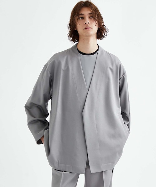 ティーエイチ TH 「Collar Less Gown」 カラーレスガウン グレー サイズ：2