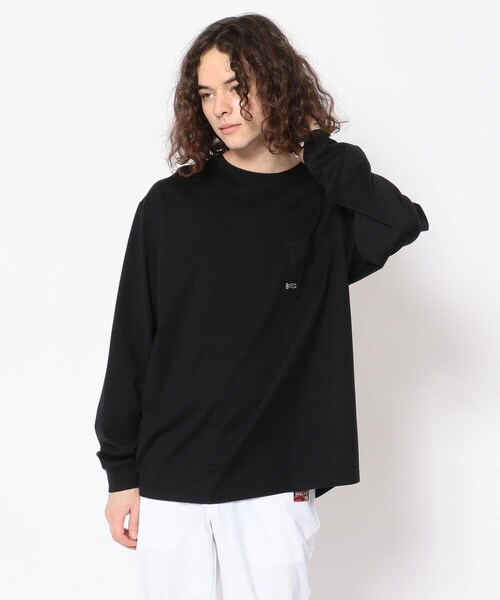DENHAM/デンハム/7 POCKET LS TEE/BLACK