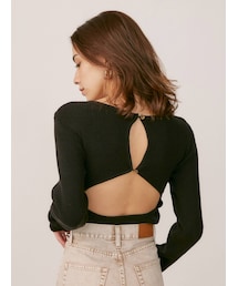 EVRIS | バックオープンタイトニットトップス(ニット/セーター)