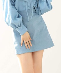 one after another NICE CLAUP（ワンアフターアナザーナイスクラップ）の「デニムミニスカパン（スカート）」