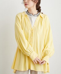 PUAL CE CIN（ピュアルセシン）の「【WEB限定】襟ギャザーブラウス（シャツ/ブラウス）」
