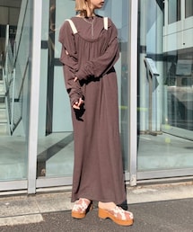 Kastane | 【22SSカタログ掲載アイテム】カットオフプルオーバー＆ワンピセット(ワンピース)