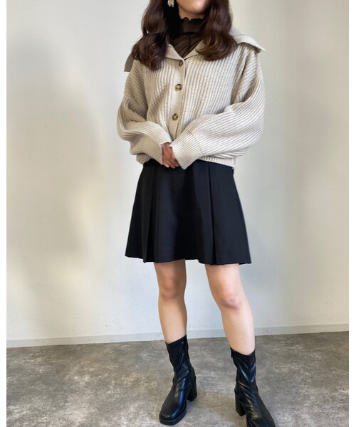 INGNI（イング）の「【春の新作】【着用動画あり】フラットビット付フレア／スカート（スカート・レディース・ｸﾛ/ｸﾛ/ｷﾞﾝｶﾞﾑ/ﾋﾟﾝｸ・F）」の13枚目の写真