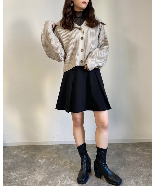 INGNI（イング）の「【春の新作】【着用動画あり】フラットビット付フレア／スカート（スカート・レディース・ｸﾛ/ｸﾛ/ｷﾞﾝｶﾞﾑ/ﾋﾟﾝｸ・F）」の10枚目の写真