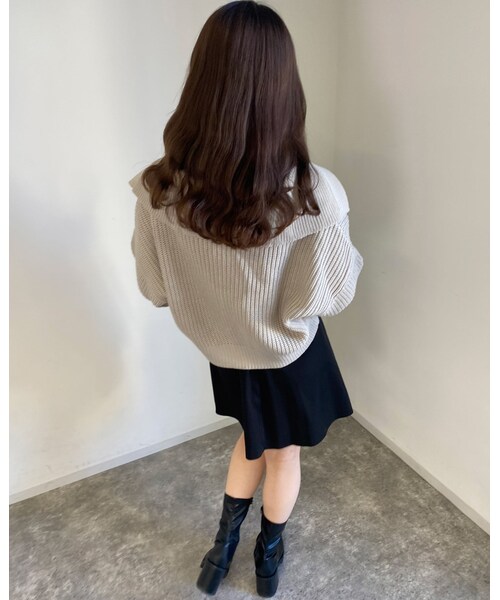 INGNI（イング）の「【春の新作】【着用動画あり】フラットビット付フレア／スカート（スカート・レディース・ｸﾛ/ｸﾛ/ｷﾞﾝｶﾞﾑ/ﾋﾟﾝｸ・F）」の11枚目の写真