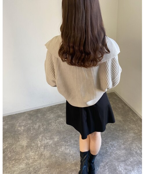 INGNI（イング）の「【春の新作】【着用動画あり】フラットビット付フレア／スカート（スカート・レディース・ｸﾛ/ｸﾛ/ｷﾞﾝｶﾞﾑ/ﾋﾟﾝｸ・F）」の12枚目の写真