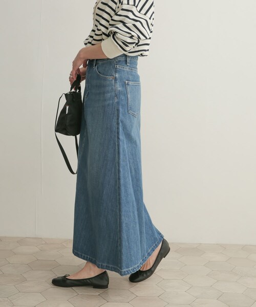 URBAN RESEARCH DOORS（アーバンリサーチドアーズ）の「デニムフレアスカート（その他・レディース・INDIGO・0/1）」の6枚目の写真
