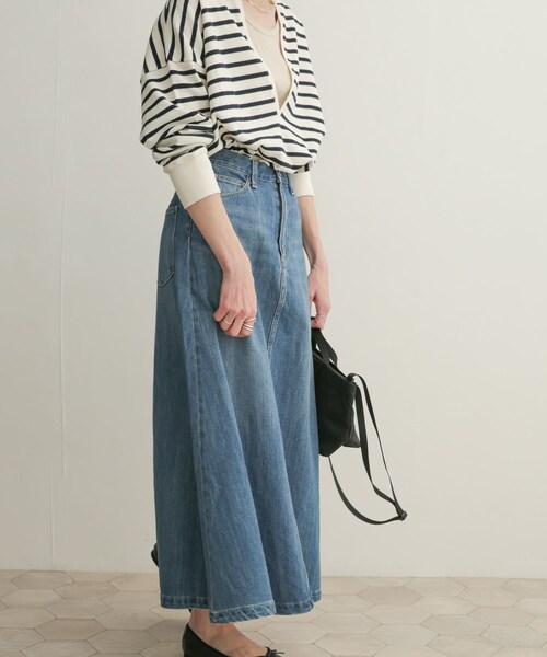 URBAN RESEARCH DOORS（アーバンリサーチドアーズ）の「デニムフレアスカート（その他・レディース・INDIGO・0/1）」の8枚目の写真
