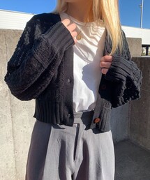 HEYUMM（ヘユム）の「HEYUMM カラフルスカシアミカーディガン（その他・レディース）」
