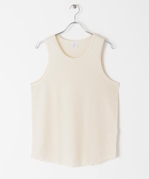 JEMORGAN（ジェーイーモーガン）の「【別注】JEMORGAN×Sonny Label ワッフルラウンドタンクトップ（その他・メンズ・ホワイト/ナチュラル/ブラック/杢グレー・M/L/XL）」の2枚目の写真