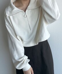 w closet（ダブルクローゼット）の「★先行予約★ハーフZIPクロップドスウェット【3月中旬入荷】（その他・レディース）」