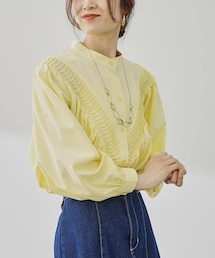 prose verse | Vラインスモッキングギャザーブラウス(シャツ/ブラウス)