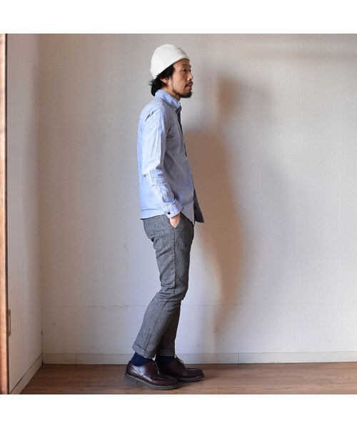 nisica（ニシカ）の「nisica B.D SHIRT BLU ニシカ ボタンダウンシャツ ブルー（シャツ/ブラウス・メンズ・その他）」の5枚目の写真