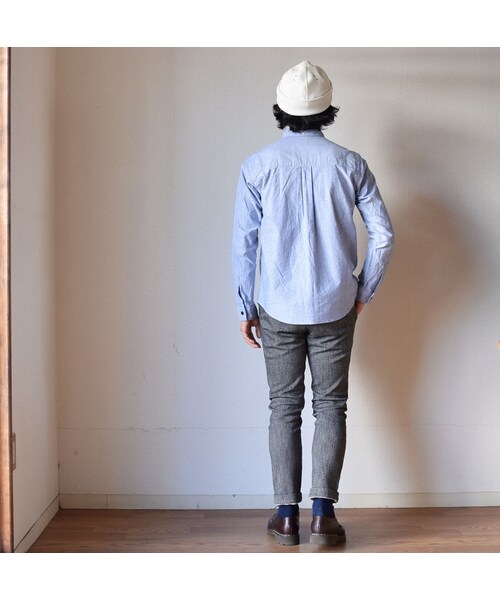 nisica（ニシカ）の「nisica B.D SHIRT BLU ニシカ ボタンダウンシャツ ブルー（シャツ/ブラウス・メンズ・その他）」の4枚目の写真