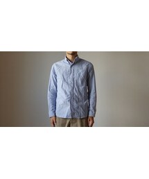 nisica | 【定番アイテム】nisica ニシカ B.D SHIRT ボタンダウンシャツ BLU ブルー UNISEX 男女兼用(シャツ/ブラウス)