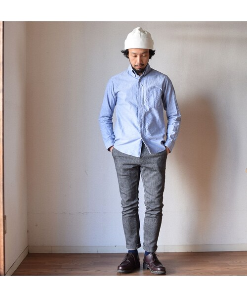 nisica（ニシカ）の「nisica B.D SHIRT BLU ニシカ ボタンダウンシャツ ブルー（シャツ/ブラウス・メンズ・その他）」の2枚目の写真