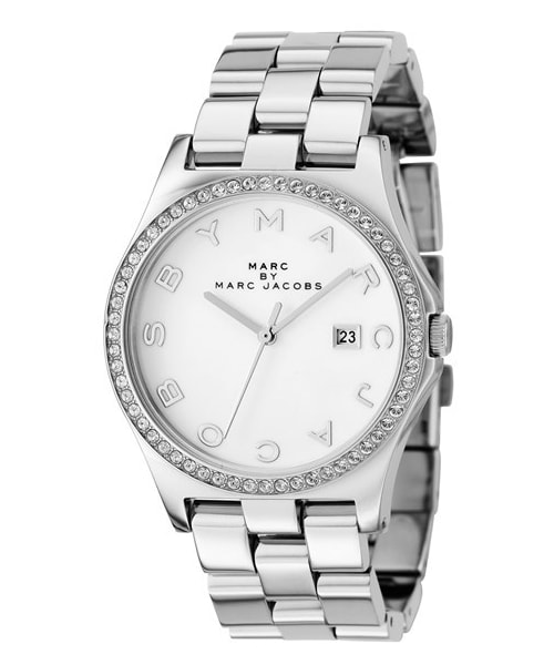Marc by Marc Jacobs（マークバイマークジェイコブス）の「MARC BY MARC JACOBS 'Henry' Stainless Steel Watch（アナログ腕時計・レディース・Silver / Crystal）」の4枚目の写真