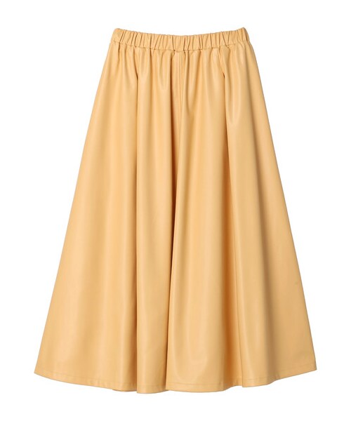 Green　Parks（グリーンパークス）の「・furry rate 合皮ストレッチレザースカート（スカート・アイボリー/ブラック/イエロー・F）」の10枚目の写真