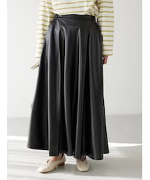 Green　Parks | ・furry rate 合皮ストレッチレザースカート(スカート)