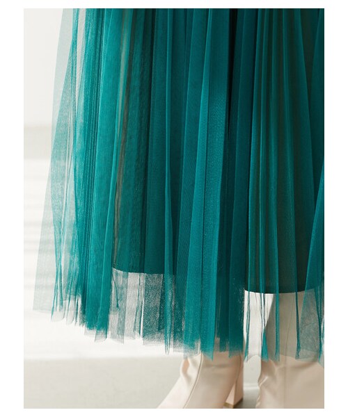 Green　Parks（グリーンパークス）の「・furry rate プリーツチュールスカート（スカート・ピンク/イエロー/グリーン・F）」の7枚目の写真