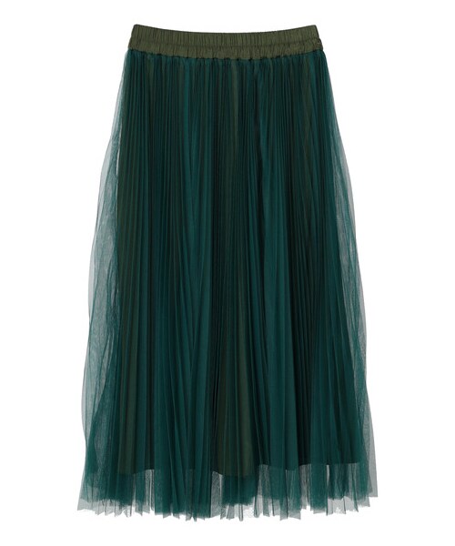 Green　Parks（グリーンパークス）の「・furry rate プリーツチュールスカート（スカート・ピンク/イエロー/グリーン・F）」の9枚目の写真