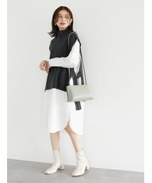 Green　Parks | SET2点 ニットベスト+シャツワンピ(ワンピース/ドレス)