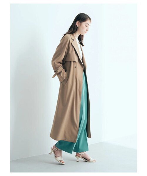 YECCA VECCA（イェッカヴェッカ）の「タックストレートパンツ（パンツ・ベージュ/グリーン・S/M）」の8枚目の写真