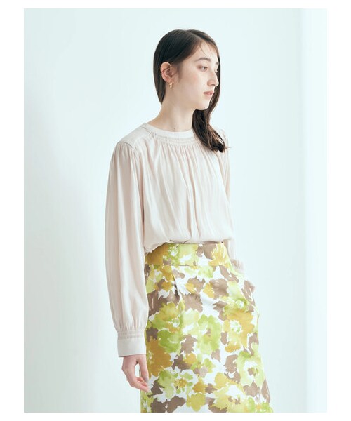 YECCA VECCA（イェッカヴェッカ）の「2wayシャーリングブラウス（トップス・オフホワイト/イエロー/ミント/ネイビー・F）」の17枚目の写真