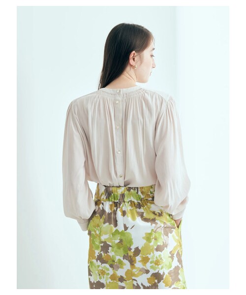 YECCA VECCA（イェッカヴェッカ）の「2wayシャーリングブラウス（トップス・オフホワイト/イエロー/ミント/ネイビー・F）」の19枚目の写真